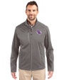 Stephen F Austin Lumberjacks Cutter & Buck Evoke Softshell Recycled Full Zip Mens Jacket Elemental Grey Front