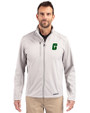Charlotte 49ers Cutter & Buck Evoke Softshell Recycled Full Zip Mens Jacket CONCRETE Front