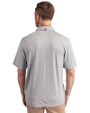 Jackson State Tigers Cutter & Buck Forge Eco Double Stripe Stretch Recycled Mens Big &Tall Polo Polished/White Back