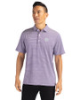 Kansas State Wildcats Cutter & Buck Forge Eco Double Stripe Stretch Recycled Mens Polo College Purple/White Front