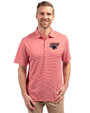 Clark Atlanta Panthers Cutter & Buck Forge Eco Double Stripe Stretch Recycled Mens Polo Red/White Front
