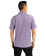 NYU Violets Cutter & Buck Forge Eco Double Stripe Stretch Recycled Mens Polo College Purple/White Back