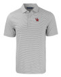 Ole Miss Rebels College Vault Cutter & Buck Forge Eco Double Stripe Stretch Recycled Mens Polo POLWH_MANN_HG 