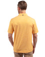 Northern Arizona Lumberjacks College Vault Cutter & Buck Forge Eco Double Stripe Stretch Recycled Mens Polo College Gold/White Back