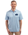 Old Dominion Monarchs College Vault Cutter & Buck Forge Eco Double Stripe Stretch Recycled Mens Polo Atlas/White Front