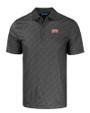 UNLV Rebels Cutter & Buck Pike Eco Pebble Print Stretch Recycled Mens Polo Black Mannequin