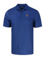 Texas Rio Grande Valley Vaqueros Cutter & Buck Pike Eco Pebble Print Stretch Recycled Mens Polo Navy Blue Mannequin