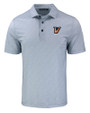 Texas Rio Grande Valley Vaqueros Cutter & Buck Pike Eco Pebble Print Stretch Recycled Mens Polo Polished/White Mannequin