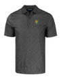 Southeastern Louisiana Lions Cutter & Buck Pike Eco Pebble Print Stretch Recycled Mens Polo Black Mannequin