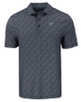 South Florida Bulls Cutter & Buck Pike Eco Pebble Print Stretch Recycled Mens Polo Black/White Mannequin