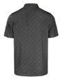Virginia Tech Hokies College Vault Cutter & Buck Pike Eco Pebble Print Stretch Recycled Mens Polo Black Mannequin Back