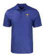 Fort Valley State Wildcats Cutter & Buck Pike Eco Tonal Geo Print Stretch Recycled Mens Big & Tall Polo Tour Blue Mannequin