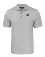 Tulane Green Wave Cutter & Buck Pike Eco Tonal Geo Print Stretch Recycled Mens Big & Tall Polo Elemental Grey Mannequin