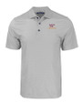 Virginia Tech Hokies Cutter & Buck Pike Eco Tonal Geo Print Stretch Recycled Mens Big & Tall Polo Elemental Grey Mannequin