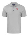 Houston Cougars Cutter & Buck Pike Eco Tonal Geo Print Stretch Recycled Mens Big & Tall Polo Elemental Grey Mannequin