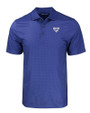 SMU Mustangs Cutter & Buck Pike Eco Tonal Geo Print Stretch Recycled Mens Big & Tall Polo Tour Blue Mannequin