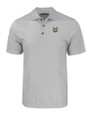 Quinnipiac Bobcats Cutter & Buck Pike Eco Tonal Geo Print Stretch Recycled Mens Big & Tall Polo Elemental Grey Mannequin