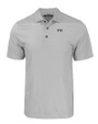 NYU Violets Cutter & Buck Pike Eco Tonal Geo Print Stretch Recycled Mens Big & Tall Polo Elemental Grey Mannequin