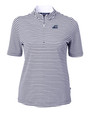 West Michigan Whitecaps Cutter & Buck Virtue Eco Pique Stripe Recycled Womens Top NVBU_MANN_HG 1