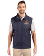 Toledo Mud Hens Cutter & Buck Stealth Hybrid Quilted Mens Windbreaker Vest Liberty Navy Front