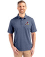 Springfield Cardinals Cutter & Buck Forge Heathered Stretch Mens Polo Indigo Heather Front