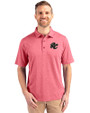 Sacramento River Cats Cutter & Buck Forge Heathered Stretch Mens Polo Cardinal Red Heather Front