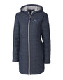 West Michigan Whitecaps Cutter & Buck Rainier PrimaLoft®  Womens Eco Insulated Hooded Long Coat ANM_MANN_HG 1