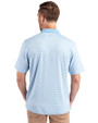Tulsa Drillers Cutter & Buck Forge Tonal Stripe Stretch Mens Big and Tall Polo Atlas Light Blue Back