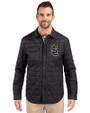 Salt Lake Bees Cutter & Buck Rainier PrimaLoft® Mens Big and Tall Eco Insulated Quilted Shirt Jacket Black Front