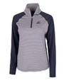 West Michigan Whitecaps Cutter & Buck Forge Tonal Stripe Stretch Half Zip Womens Top LYN_MANN_HG 1