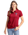 Philadelphia Phillies Stars & Stripes Cutter & Buck Advantage Eco Tri-Blend Pique Womens Polo Cardinal Red Front