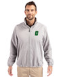 Charlotte 49ers Cutter & Buck Charter Eco Knit Recycled Big & Tall Full-Zip Jacket Polished Medium Gray Front