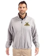 North Carolina A&T Aggies Cutter & Buck Charter Recycled Packable Mens Big & Tall Full Zip Jacket Polished Medium Gray Front