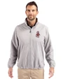 Washington State Cougars College Vault Cutter & Buck Charter Recycled Packable Mens Big & Tall Full Zip Jacket Polished Medium Gray Front