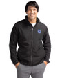 Fresno State Bulldogs College Vault Cutter & Buck Charter Eco Knit Recycled Big & Tall Full-Zip Jacket Black Front