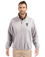 Villanova Wildcats College Vault Cutter & Buck Charter Eco Knit Recycled Big & Tall Full-Zip Jacket Polished Medium Gray Front