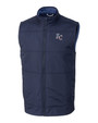 Kansas City Royals Stars & Stripes Cutter & Buck Stealth Hybrid Quilted Mens Big and Tall Windbreaker Vest LYN_MANN_HG 1