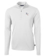 Kansas City Royals Stars & Stripes Cutter & Buck Virtue Eco Pique Recycled Quarter Zip Mens Big & Tall Pullover WH_MANN_HG 1