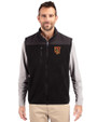 Tuskegee Golden Tigers Cutter & Buck Cascade Eco Sherpa Mens Big and Tall Fleece Vest Black Front