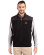 Texas State Bobcats Cutter & Buck Cascade Eco Sherpa Mens Big and Tall Fleece Vest Black Front