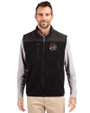 Oregon State Beavers College Vault Cutter & Buck Cascade Eco Sherpa Mens Big and Tall Fleece Vest Black Front