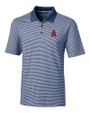 Los Angeles Angels City Connect Cutter & Buck Forge Tonal Stripe Stretch Mens Big and Tall Polo Indigo Mannequin