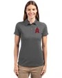 Los Angeles Angels City Connect Cutter & Buck Advantage Eco Tri-Blend Pique Womens Polo Elemental Grey Front
