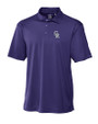 Colorado Rockies City Connect Cutter & Buck CB Drytec Genre Textured Solid Mens Big and Tall Polo College Purple Mannequin