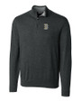Boston Red Sox City Connect Cutter & Buck Lakemont Tri-Blend Mens Big and Tall Quarter Zip Pullover Sweater Charcoal Heather Mannequin
