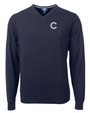Chicago Cubs City Connect Cutter & Buck Lakemont Tri-Blend Mens V-Neck Pullover Sweater LYN_MANN_HG 1