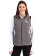 Chicago White Sox City Connect Cutter & Buck Cascade Eco Fleece Womens Vest Elemental Grey/Black Front