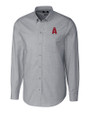 Los Angeles Angels City Connect Cutter & Buck Stretch Oxford Mens Long Sleeve Dress Shirt Charcoal Mannequin