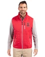 Los Angeles Angels City Connect Cutter & Buck Rainier PrimaLoft® Mens Eco Insulated Full Zip Puffer Vest Red Front