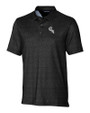 Chicago White Sox City Connect Cutter & Buck Pike Micro Floral Print Stretch Mens Polo Black Mannequin